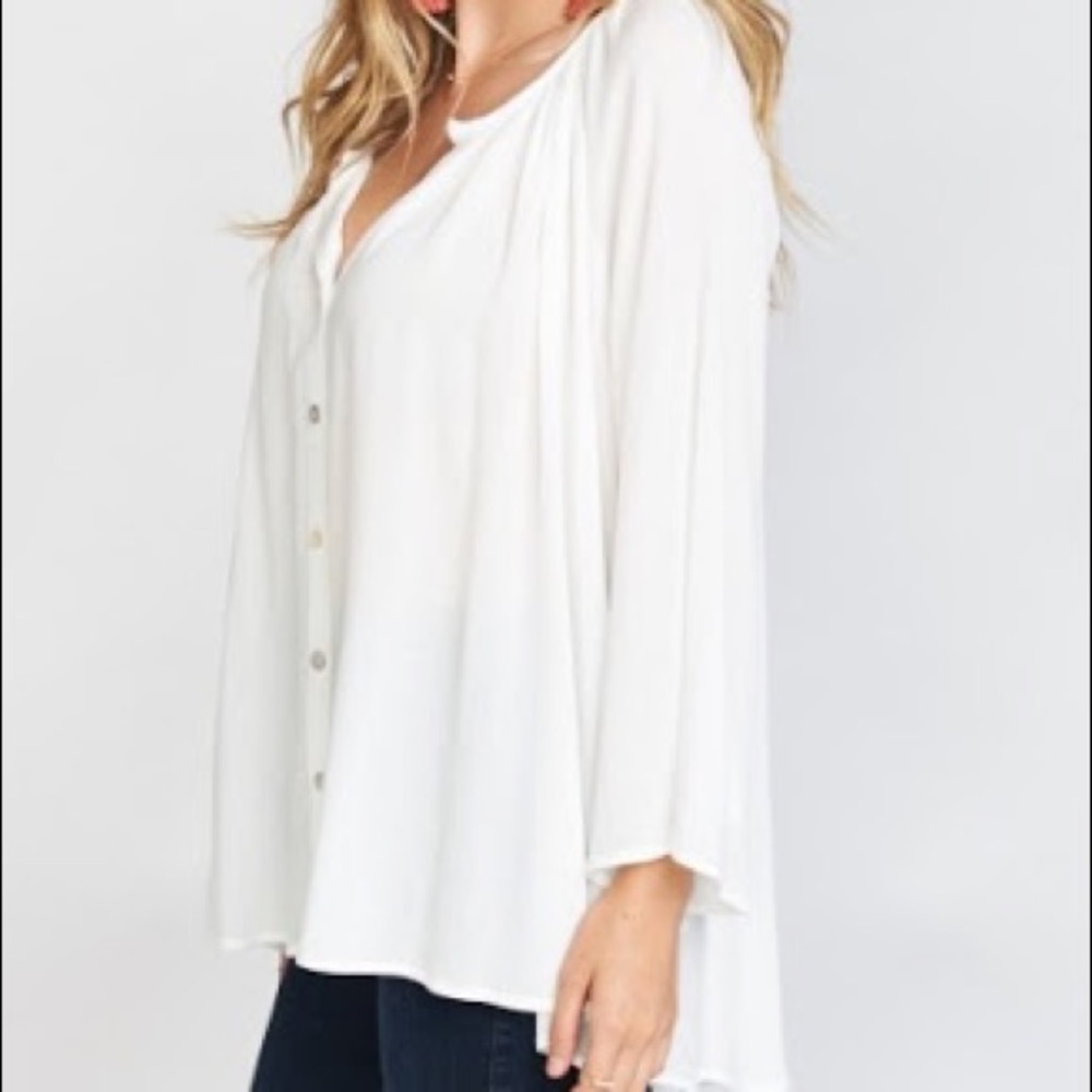 Show me your Mumu. Bright white tunic size XS